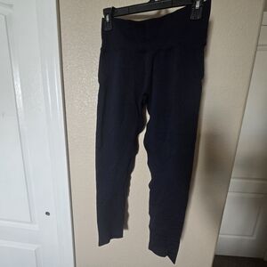 HALARA Navy Seamless Butt Lifting Tummy Control Leggings - 7/8